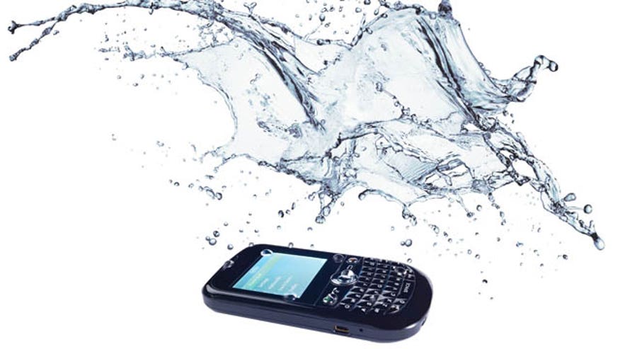 Phone Splashed with water